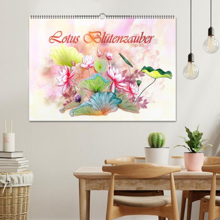 Produktbild: Lotus Bl&uuml;tenzauber (Wandkalender 2026 DIN A2 quer), CALVENDO Monatskalender