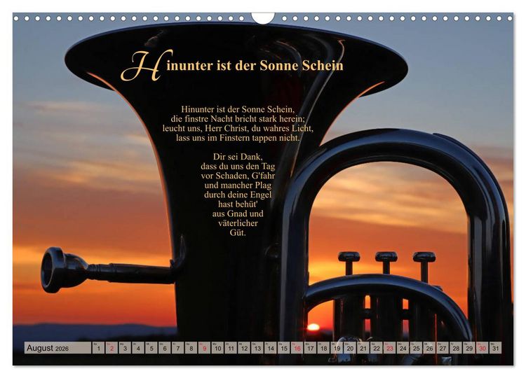 Produktbild: Lieder f&uuml;r Blechbl&auml;ser (Wandkalender 2026 DIN A3 quer), CALVENDO Monatskalender