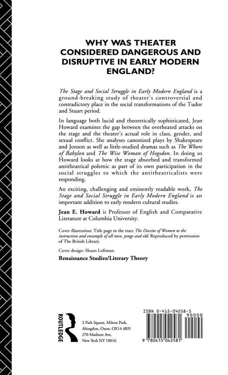 Produktbild: The Stage and Social Struggle in Early Modern England