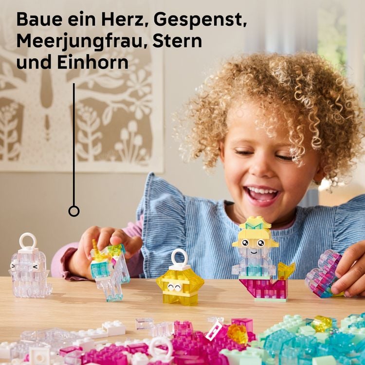 Produktbild: LEGO Classic Zauberbox mit durchsichtigen Steinen, Bunte Bausteine 11040