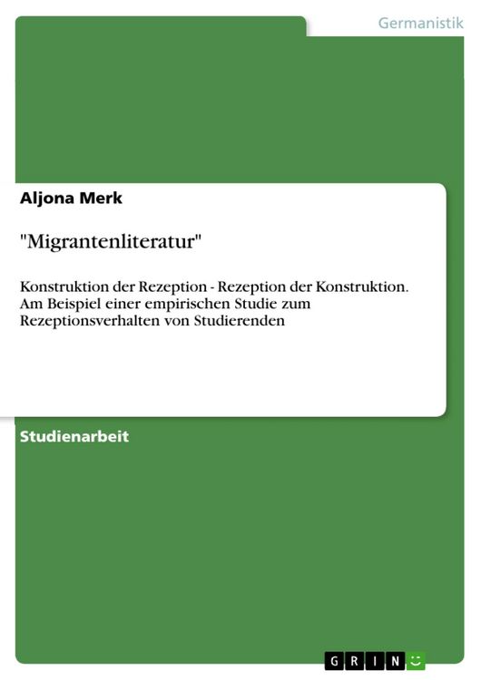 Produktbild: 'Migrantenliteratur'