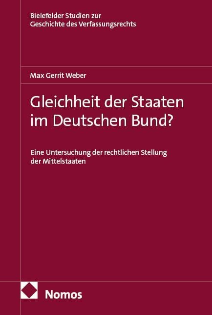 Produktbild: Gleichheit der Staaten im Deutschen Bund?