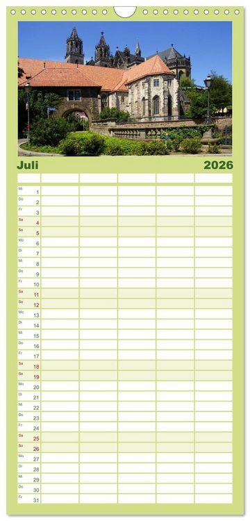 Produktbild: Familienplaner 2026 - Mein Magdeburg 2026 mit 5 Spalten (Wandkalender, 21 x 45 cm) CALVENDO