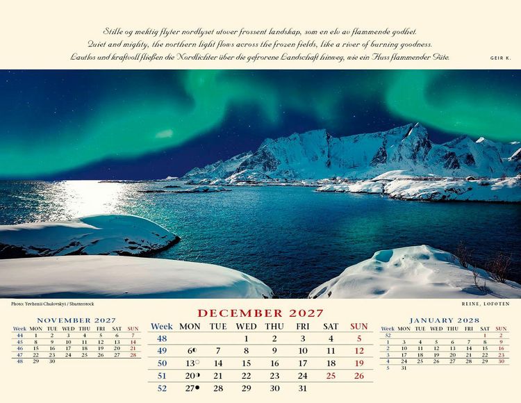 Produktbild: Panorama Norwegen 2027 Tischkalender