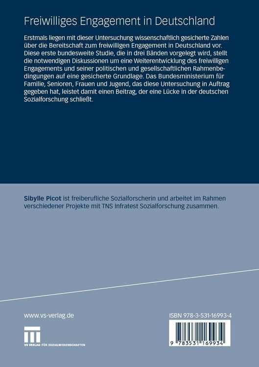 Produktbild: Freiwilliges Engagement in Deutschland. Freiwilligensurvey 1999
