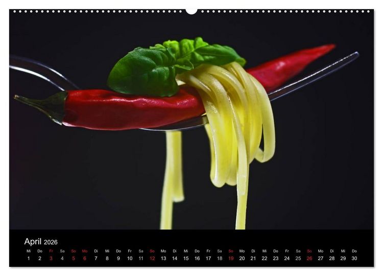 Produktbild: Hot Chili K&uuml;chen Kalender (hochwertiger Premium Wandkalender 2026 DIN A2 quer), Kunstdruck in Hochglanz