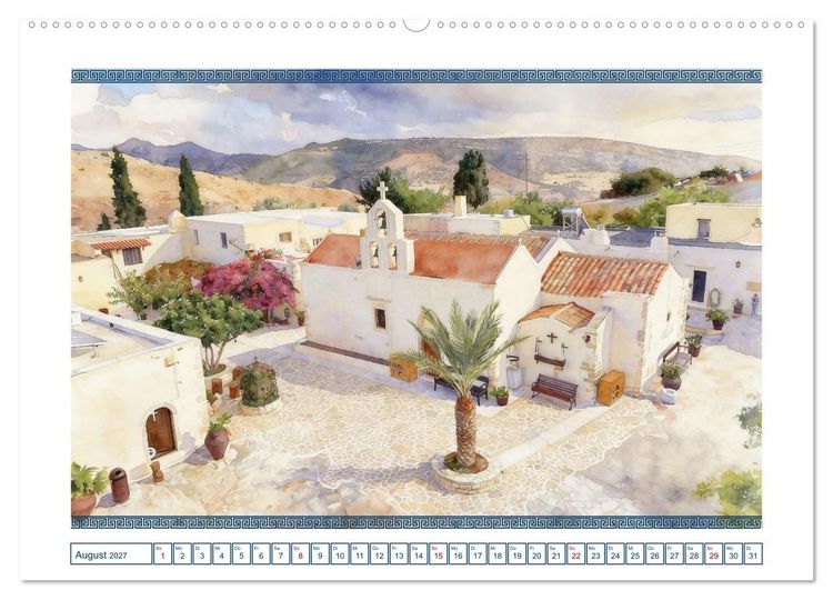 Produktbild: Kretas sch&ouml;nste Kl&ouml;ster (Wandkalender 2027 DIN A2 quer), CALVENDO Monatskalender