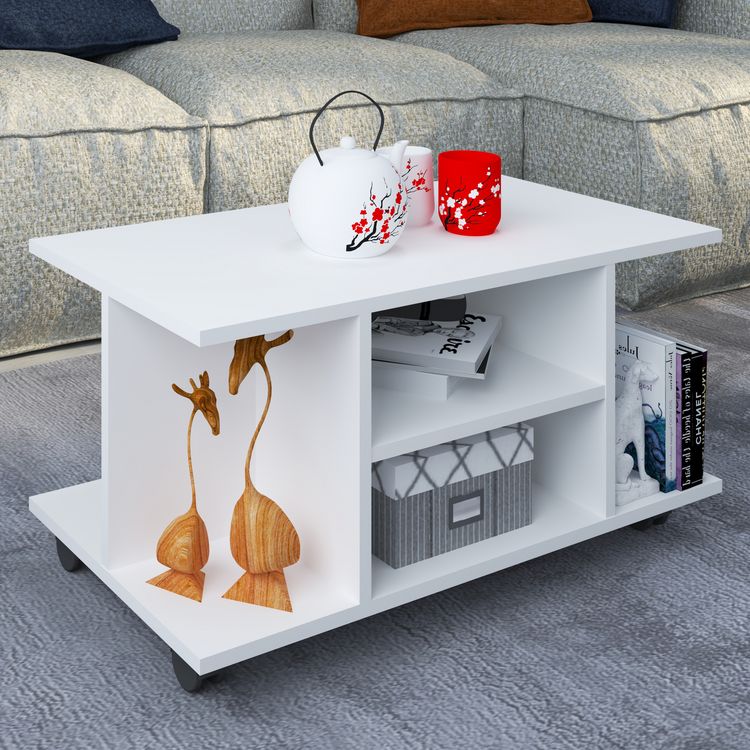 Produktbild: Holz Sofatisch Couchtisch Rollen Findula