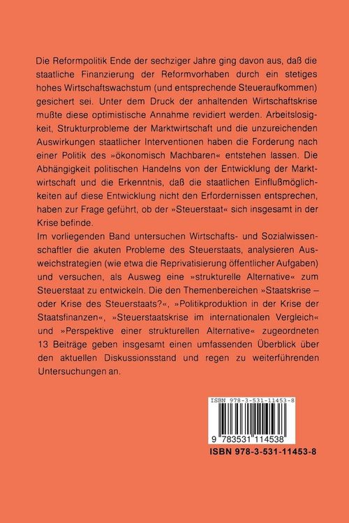 Produktbild: Krise des Steuerstaats?
