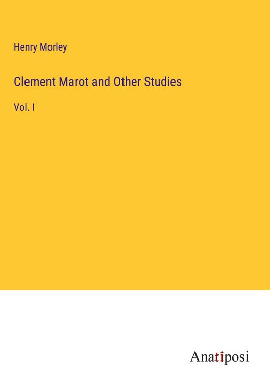 Produktbild: Clement Marot and Other Studies