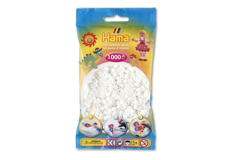 Hama Perlen weiß, 1000 Stück