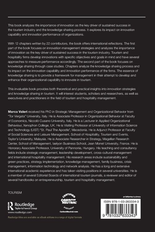 Produktbild: Innovation Strategies and Organizational Culture in Tourism
