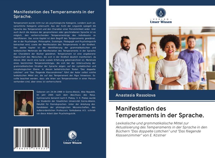 Produktbild: Manifestation des Temperaments in der Sprache.