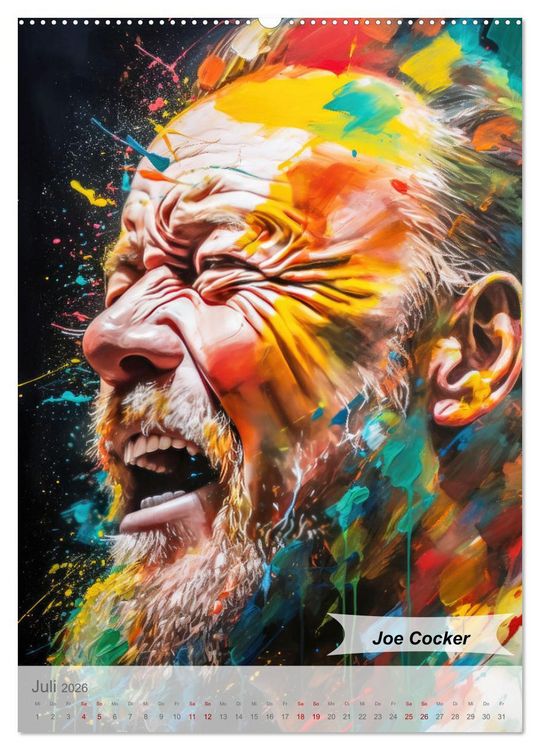 Produktbild: POP Legenden in Pop-Art (Wandkalender 2026 DIN A2 hoch), CALVENDO Monatskalender