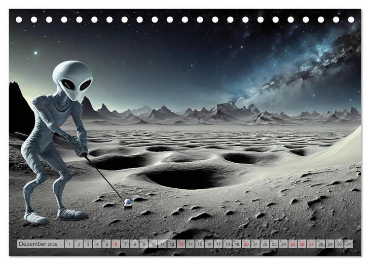 Produktbild: Aliens auf Tour (Tischkalender 2026 DIN A5 quer), CALVENDO Monatskalender