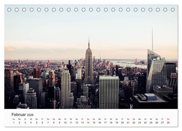 Produktbild: Traumstadt New York (Tischkalender 2026 DIN A5 quer), CALVENDO Monatskalender