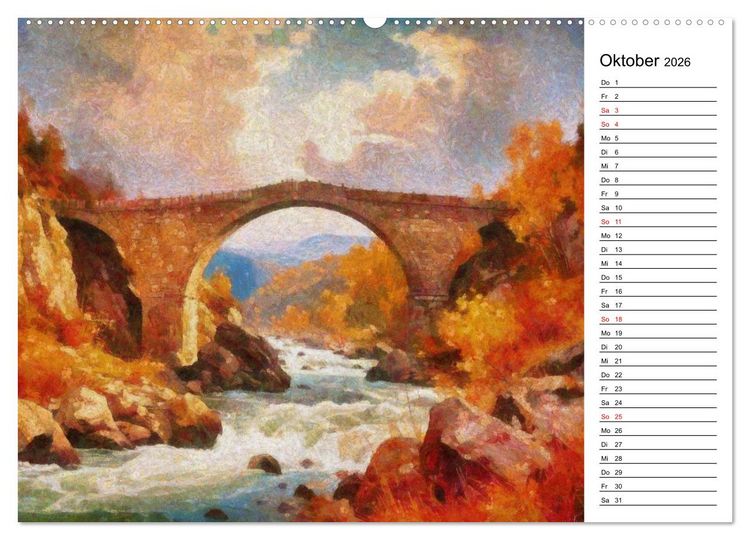Produktbild: Fr&uuml;her Impressionismus (hochwertiger Premium Wandkalender 2026 DIN A2 quer), Kunstdruck in Hochglanz