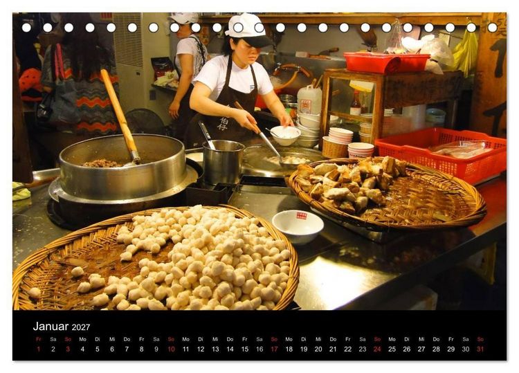 Produktbild: Taiwan kulinarisch erleben (Tischkalender 2027 DIN A5 quer), CALVENDO Monatskalender