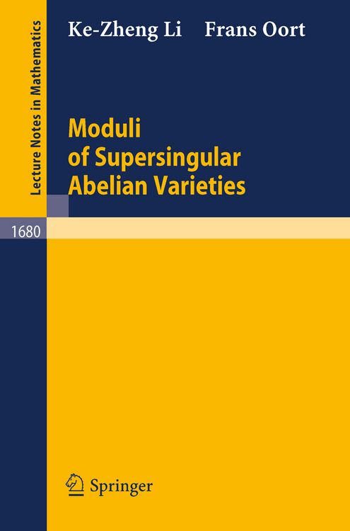 Produktbild: Moduli of Supersingular Abelian Varieties