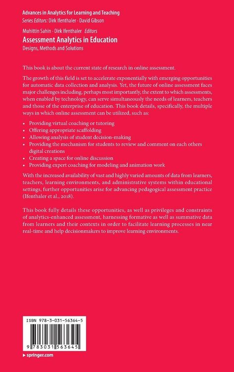 Produktbild: Assessment Analytics in Education
