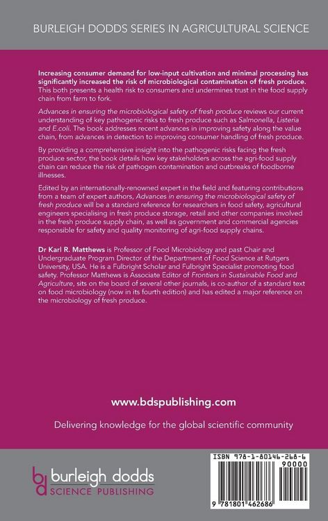 Produktbild: Advances in ensuring the microbiological safety of fresh produce