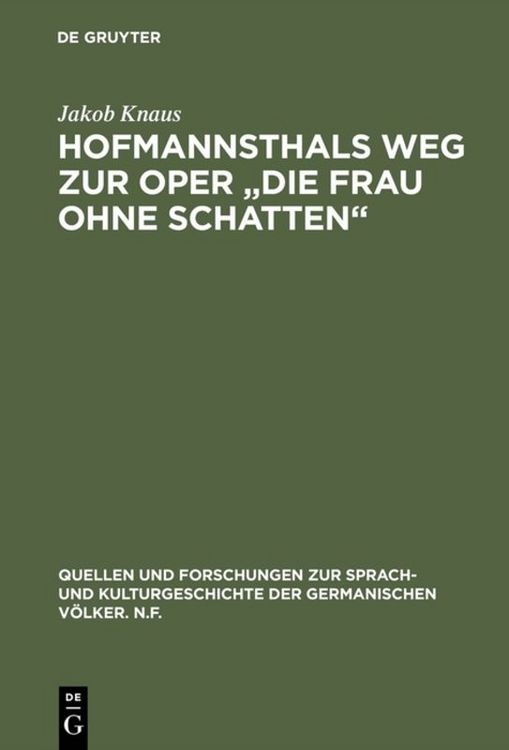 Produktbild: Hofmannsthals Weg zur Oper "Die Frau ohne Schatten"