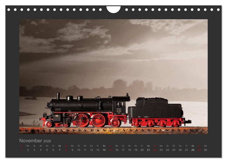 Produktbild: Dampflokomotiven in Spur N (Wandkalender 2026 DIN A4 quer), CALVENDO Monatskalender