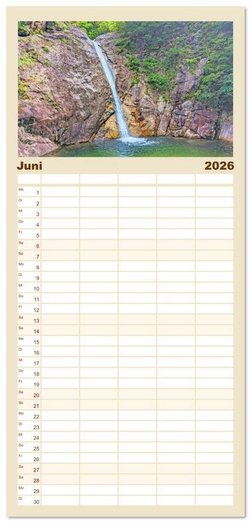 Produktbild: Familienplaner 2026 - Zauberhaftes S&uuml;dkorea Landschaften, St&auml;dte und Kultur mit 5 Spalten (Wandkalender, 21 x 45 cm) CALVENDO