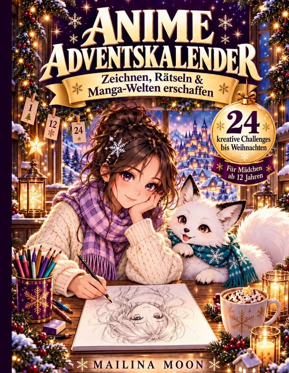 Produktbild: Anime Adventskalender - Zeichnen, R&auml;tseln und Manga-Welten erschaffen