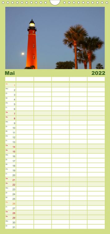 Produktbild: Familienplaner S&uuml;dosten der USA (Wandkalender 2022 , 21 cm x 45 cm, hoch)