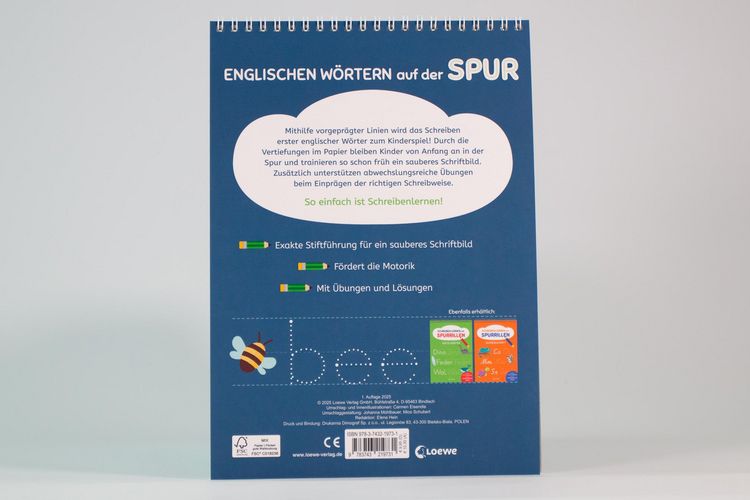 Produktbild: Schreiben lernen mit Spurrillen - Englische W&ouml;rter