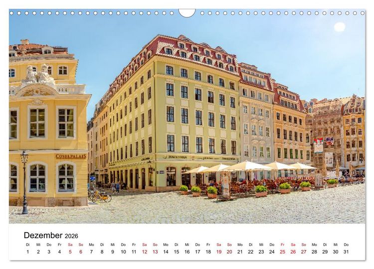Produktbild: Dresden, Pure Eleganz an der Elbe (Wandkalender 2026 DIN A3 quer), CALVENDO Monatskalender