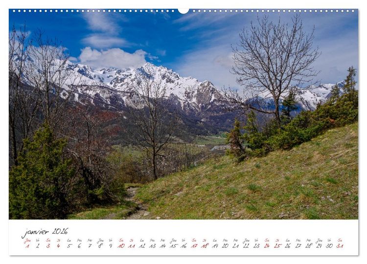 Produktbild: Les Hautes-Alpes sur les chemins des marmottes (Calendrier mural 2026 DIN A2 vertical), CALVENDO calendrier mensuel