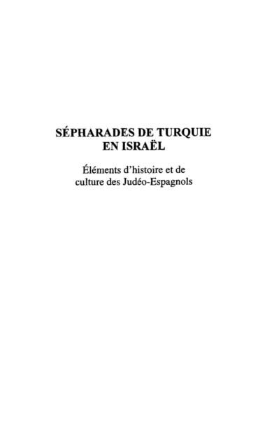 Produktbild: Sepharades De Turquie En Israel