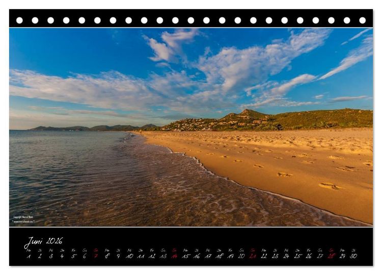 Produktbild: Sardinien Panoramakalender (Tischkalender 2026 DIN A5 quer), CALVENDO Monatskalender