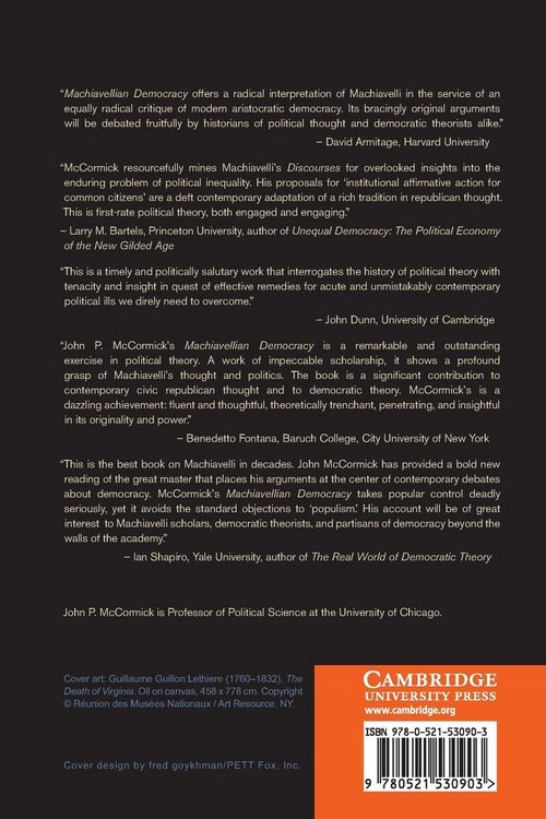 Produktbild: Machiavellian Democracy