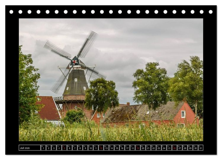 Produktbild: Rysum - Warfendorf in Ostfriesland (Tischkalender 2026 DIN A5 quer), CALVENDO Monatskalender