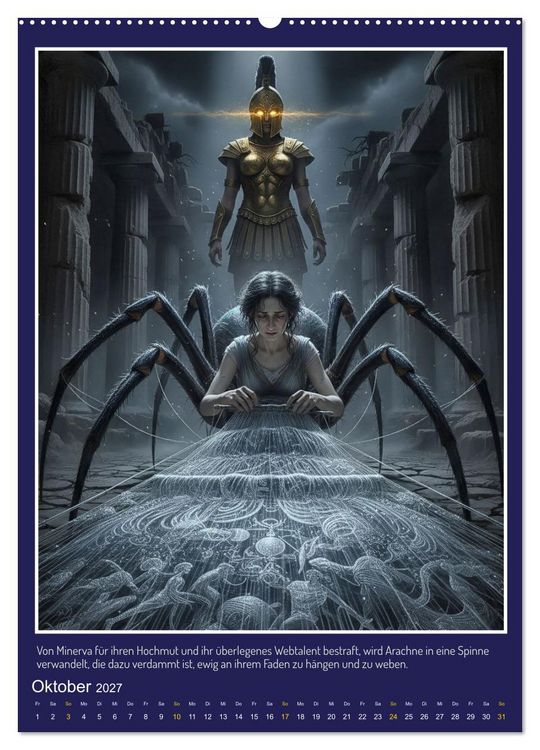 Produktbild: Metamorphosen in antiken Erz&auml;hlungen (Wandkalender 2027 DIN A2 hoch), CALVENDO Monatskalender