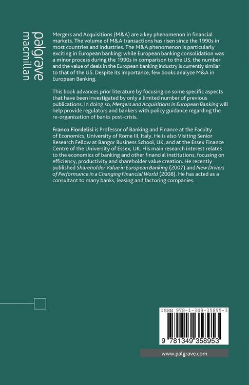 Produktbild: Mergers and Acquisitions in European Banking