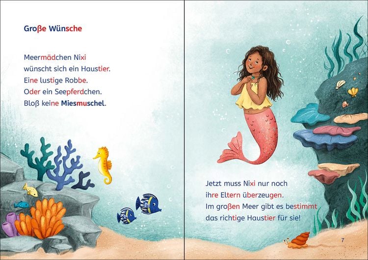Produktbild: Lesel&ouml;wen 1. Klasse - Das Meerm&auml;dchen und der gro&szlig;e Wunsch