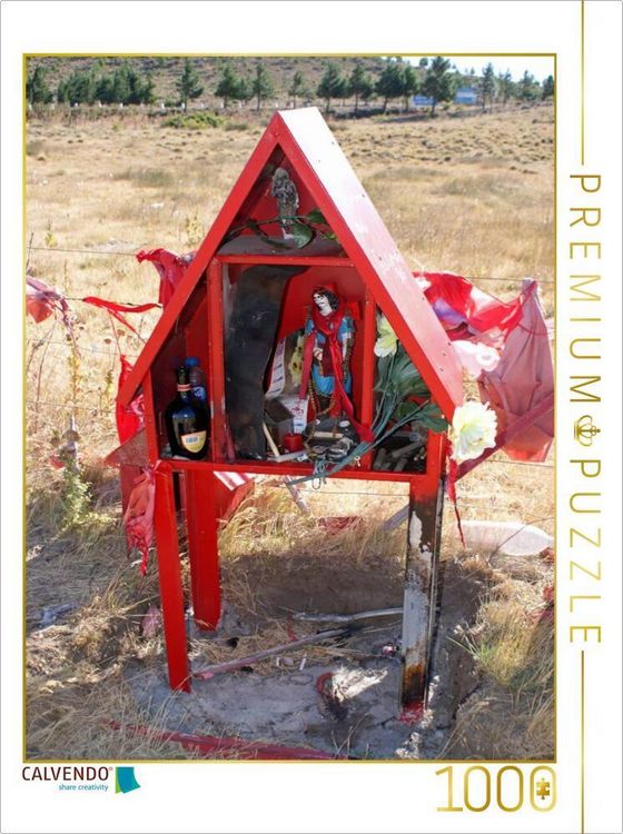 Produktbild: CALVENDO Puzzle Stra&szlig;enaltar in Patagonien | 1000 Teile Lege-Gr&ouml;&szlig;e 64x48cm Foto-Puzzle f&uuml;r gl&uuml;ckliche Stunden