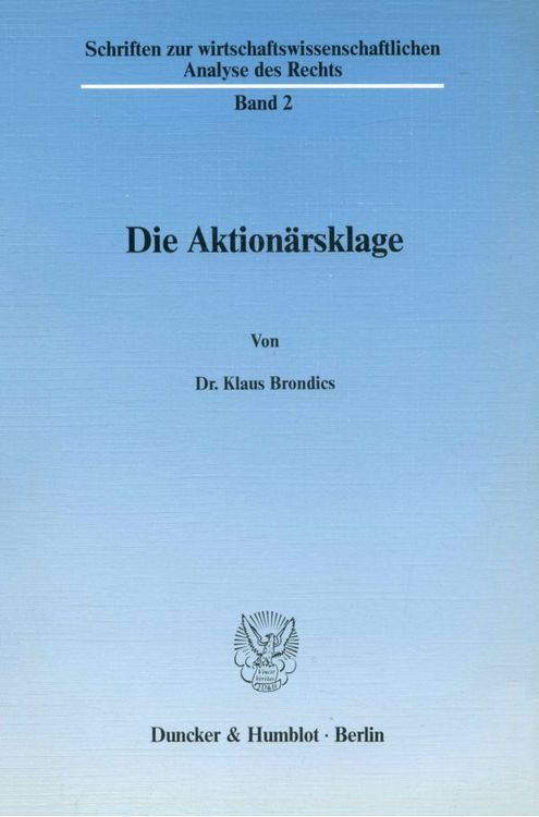 Produktbild: Die Aktion&auml;rsklage.
