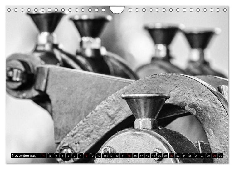 Produktbild: Industrie&auml;sthetik in Schwarz-Weiss (Wandkalender 2026 DIN A4 quer), CALVENDO Monatskalender