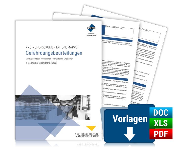 Produktbild: Pr&uuml;f- und Dokumentationsmappe: Gef&auml;hrdungsbeurteilungen