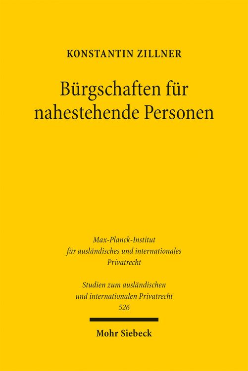 Produktbild: B&uuml;rgschaften f&uuml;r nahestehende Personen
