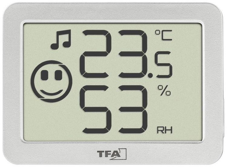 Produktbild: TFA Dostmann Thermo-/Hygrometer Wei&szlig; 30.5055.02