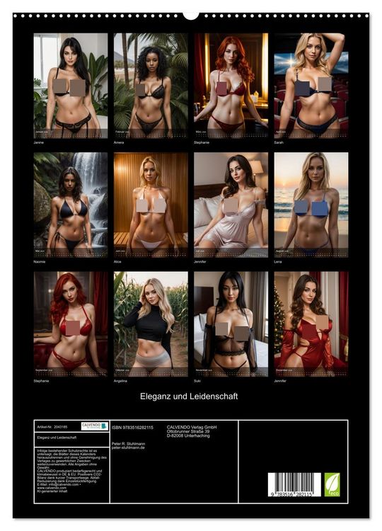 Produktbild: Eleganz und Leidenschaft (hochwertiger Premium Wandkalender 2026 DIN A2 hoch), Kunstdruck in Hochglanz