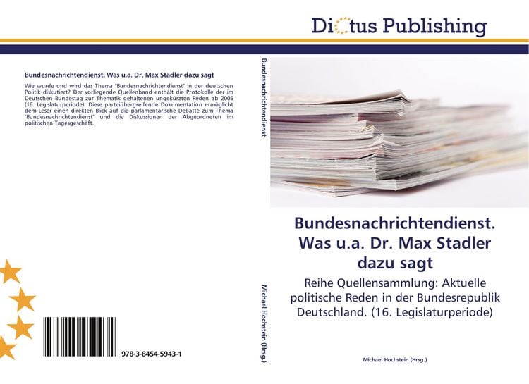 Produktbild: Bundesnachrichtendienst. Was u.a. Dr. Max Stadler dazu sagt