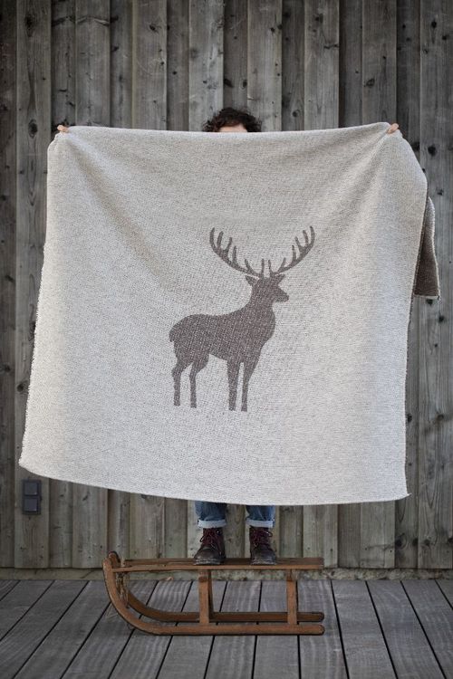Produktbild: Flanelldecke "Hirsch Struktur" (GRS)