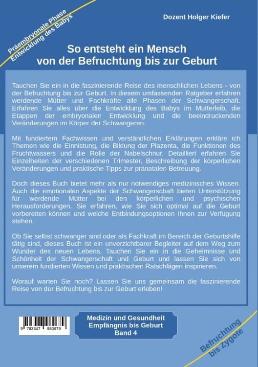 Produktbild: So entsteht ein Mensch &ndash; von der Befruchtung bis zur Geburt